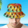 Custom Bucket Hat Unisex Face Bucket Hat Personalize Wide Brim Outdoor Summer Cap Hiking Beach Sports Hats Rainbow Color Bucket Hat Gift - image 6