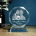 Custom Photo Engraved Ornaments Crystal Glass Father's Day Gifts - image 1