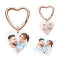 Engraved Keychain with Photo Gifts for Mom with Heart 3 Colors - image 1