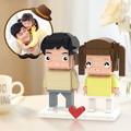 Father's Day Gifts Full Custom 2 People Brick Figures Custom Brick Figures Small Particle Block Toy - image 1