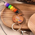 Personalized Wooden Apple Lanyard with Keychain Id Badges Gift for Teachers Back to School Gift - image 7
