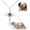Custom Photo Projection Necklace Cross Commemorative Gifts - image 3