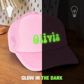 Custom Puff Print Trucker Hat Personalized Glow-in-the-dark Foam Trucker Caps for Adult Back to School Gift - image 6