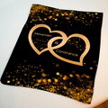 Custom Name Blanket Personalized Lover Blanket Couple Gifts Golden Blanket - image 3