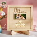 Custom Photo Engraved Ornament Mother's Day Puzzle Wooden Commemorate Gifts - image 8