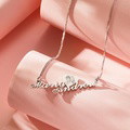 Custom Engraved Heart Photo Necklace Double Plated Name Necklace for Women - image 11