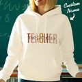 Personalized Teacher Hooded Sweatshirt Teacher Custom Name Hooded Sweatshirt Back to School Gifts - image 2