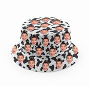 Custom Bucket Hat with Your Face Cow Print Unisex Fisherman Cap for Adult