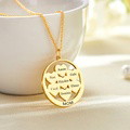 Custom Engraved Necklace Circle Hearts Mom Pendant Necklace Creative Gift - image 23