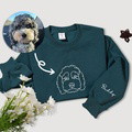 Custom Embroidered Pet Hoodie,Personalised one-line Pet Sweatshirt-15cm - image 5