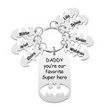 Personalized Superhero Daddy Keychain with Kids Names Gift for Father - image 13