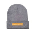 Custom Name Leather Patch Beanie Personalized Adult Winter Hat - image 6