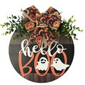 Halloween Welcome Sign for Front Door Wood Farmhouse Wreath Porch Decor Hanging Decoration Gifts - image 4