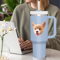 Custom Face 40oz Insulated Mug with Handle and Straw Stainless Steel Custom Travel Cup Gift for Family Friends Couples - image 19