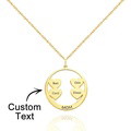 Custom Engraved Necklace Circle Hearts Mom Pendant Necklace Creative Gift - image 11