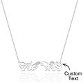 Personalized American Sign Language Necklace Gift for Hearing Impairment ASL Interpreter Teacher - image 1