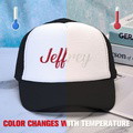 Custom Puff Print Trucker Hat Personalized Temperature-sensitive Foam Caps Back to School Gift - image 3