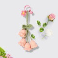 Flower Knitted KeyChain for Bag Crochet Campanula Keychain Handmade Gift - image 4