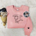 Custom Embroidered Pet Hoodie,Personalised one-line Pet Sweatshirt-15cm - image 2