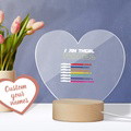 Father's Day Gift Personalized Acrylic Night Light I Am Their Father Heart Night Light - image 7
