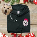 Customized Embroidered Pet Portrait Christmas Sweatshirt-Multiple pets can be customized - image 6