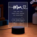Personalized Mom You Are the Piece that Holds Us Together Acrylic Night Light for Mom - image 3