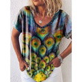 Women's V-neck short sleeves loose - image 3