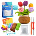 Crochet material bag ornament doll wool ball hand knitting diy - image 3