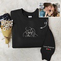 Custom Embroidered Line Drawing Hoodie,Sweatshirt, Anniversary gift, Girlfriend,Boyfriend,Family,Birthday unique gift - image 6