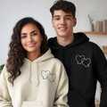 Personalized Embroidery - Double Heart + Letters - Sweatshirt - Hoodie - T-shirt - image 2