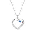 Personalized Heart Necklace Custom Family Name Birthstone Necklace Gift for Mother Grandma - image 1