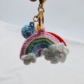 Rainbow Handmade Knitted Keychain Cute Crochet Key Pendant Bag Decoration Gifts - image 4