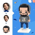 First Father's Day Gifts Custom Head Brick Figures Father's Day Brick Figures Small Particle Block Toy - image 1