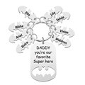 Personalized Superhero Daddy Keychain with Kids Names Gift for Father - image 15