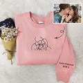 Custom Embroidered Line Drawing Hoodie,Sweatshirt, Anniversary gift, Girlfriend,Boyfriend,Family,Birthday unique gift - image 5