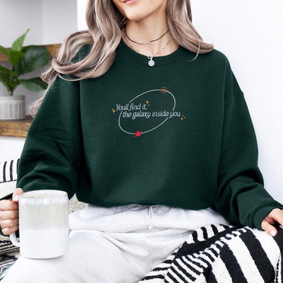 Outer Space Collection - Embroidered Sweatshirt Hoodie - you will find Ta
