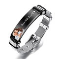 Father's Day Gifts Custom Photo And Engraved Stainless Steel Bracelet Gifts for Dad - image 2