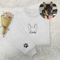 Custom Dog Ears Sweatshirt, Dog Mom Shirt, Dog Mom Gift, Dog Lover Hoodie, Hand Drawing Dog Ear, New Dog Owner Sweatshirt, Custom Dog Tee - image 2