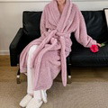 Personalized plush robes with custom embroidery, birthday gifts, wedding gifts, adult men's, women's night gowns, for moms, miniature wool spa gowns - image 5