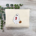 Custom Ghost Drinking Embroidered Sweatshirt - image 12