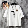 Summer thin loose embroidered linen boutique short sleeve T-shirt - image 3
