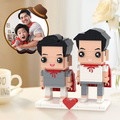 Surprise Father's Day Gifts Full Custom 2 People Brick Figures Custom Brick Figures Small Particle Block Toy - image 1