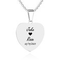 Custom Photo Necklace Engraved Heart Tag Necklace Gifts for Her - image 3