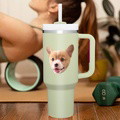 Custom Face 40oz Insulated Mug with Handle and Straw Stainless Steel Custom Travel Cup Gift for Family Friends Couples - image 6