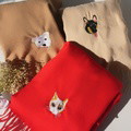 Custom Embroidered Pet Portrait Woven Scarf - image 8