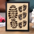 Personalized Footprints Wooden Frame Custom Family Member Names Father's Day Gift - image 6