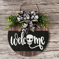 Halloween Welcome Sign for Front Door Wood Farmhouse Wreath Porch Decor Hanging Decoration Gifts - image 11