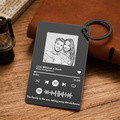 Custom Metal Photo Scannable Spotify Code Keychain Personalized Music Plaque Father's Day Gifts - image 4