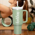 Personalized Text 40oz Insulated Mug with Handle and Straw Stainless Steel Custom Travel Cup Gift for Family Friends Couples - image 7