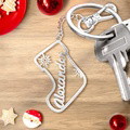 Personalized Christmas Socks Name Keychain Holiday Season Gift for Family Friends - image 6